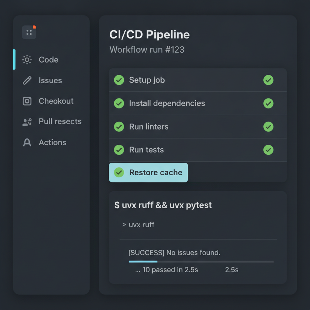 Speed up GitHub Actions with uvx caching: faster Python CI with one cache step